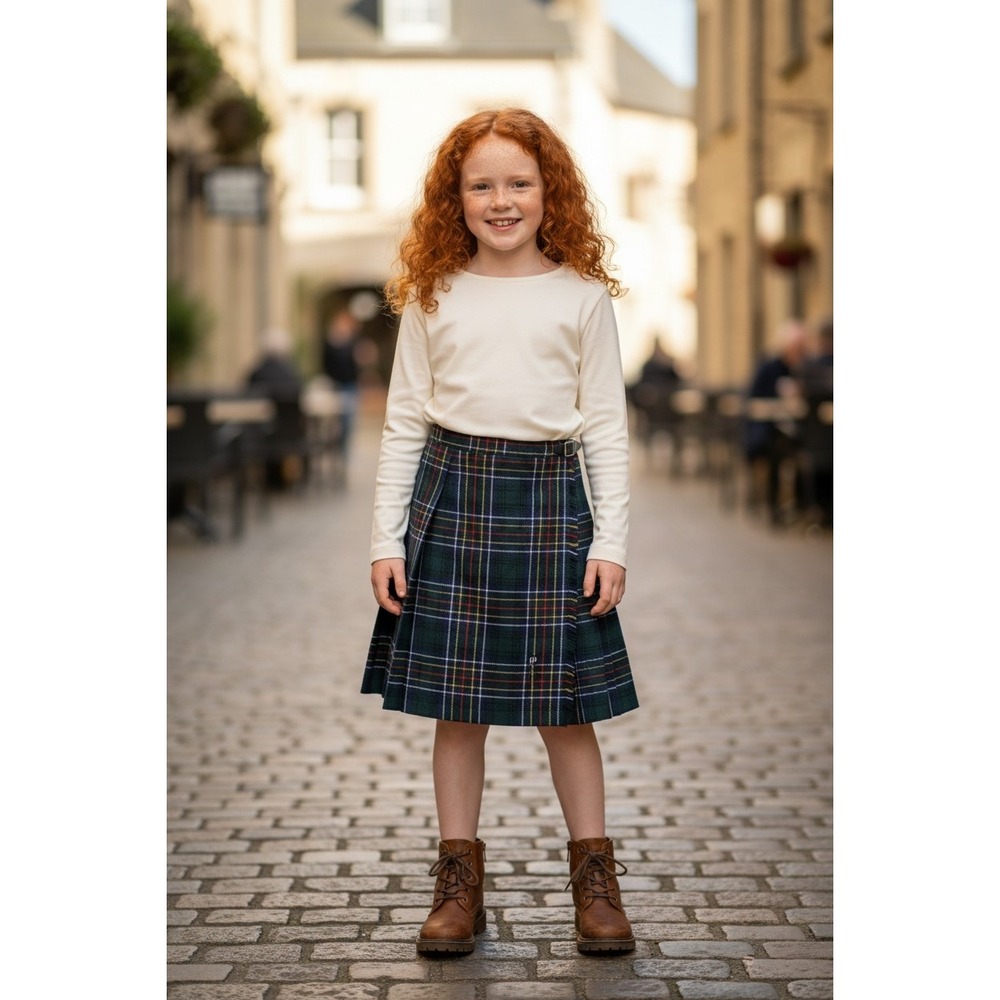 Vintage ONeil of Dublin Wool Tartan Plaid Kilt Skirt Size 32 Youth 8/10‎ Preppy
